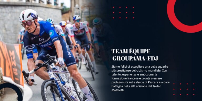 Il Team Équipe Groupama-FDJ al via della 78ª edizione del Trofeo Matteotti